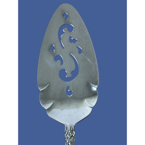 Springtime Stainless Pierced Pie Server Floral Mid-Century VTG Grandmillennial - Picture 2 of 7